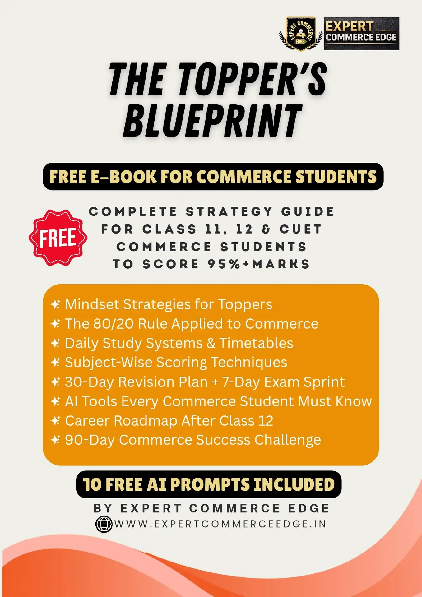 The Topper's Blueprint — Free Ebook Cover by Expert Commerce Edge